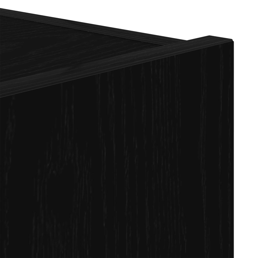 Tv Wandkast Met Led-Verlichting Zwart Eiken 80X35X31 Cm