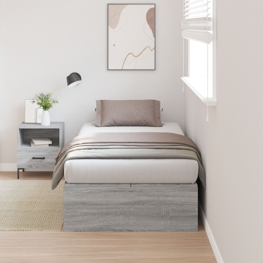 Opbergbedframe Grijs Sonoma 80 x 200 cm