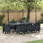 Tuintafel 250x100x73 cm poly rattan antraciet