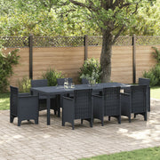 Tuintafel 250x100x73 cm poly rattan antraciet