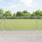 Afrasteringspaal 25 x 0,8 m staal zilver