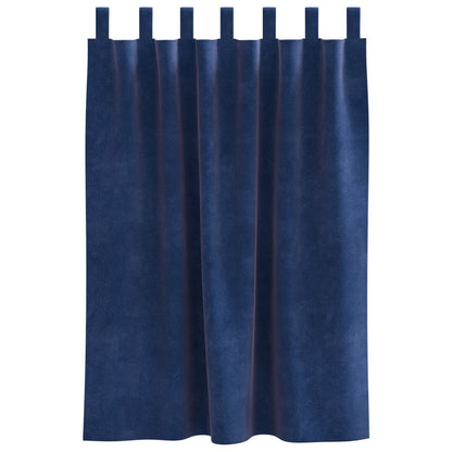 Blackout Gordijnen 2 Stuks Fluweel Donkerblauw 140 x 140 cm met ophanglussen