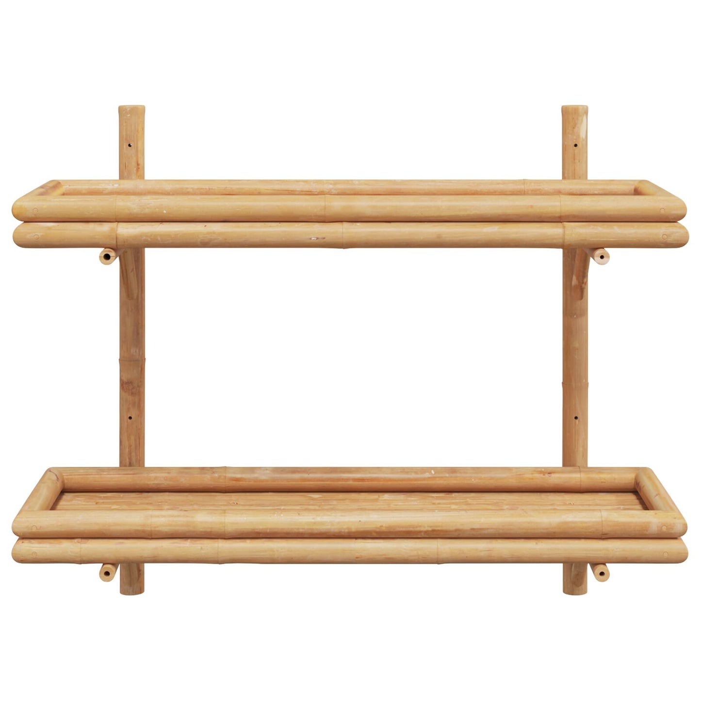 Wandplank 2-Tier 75X26X60 Cm Bamboe 75 cm