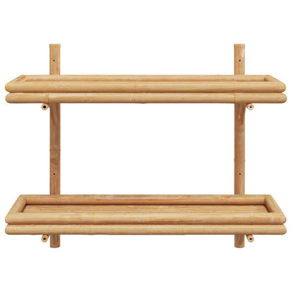 Wandplank 2-Tier 75X26X60 Cm Bamboe 75 cm