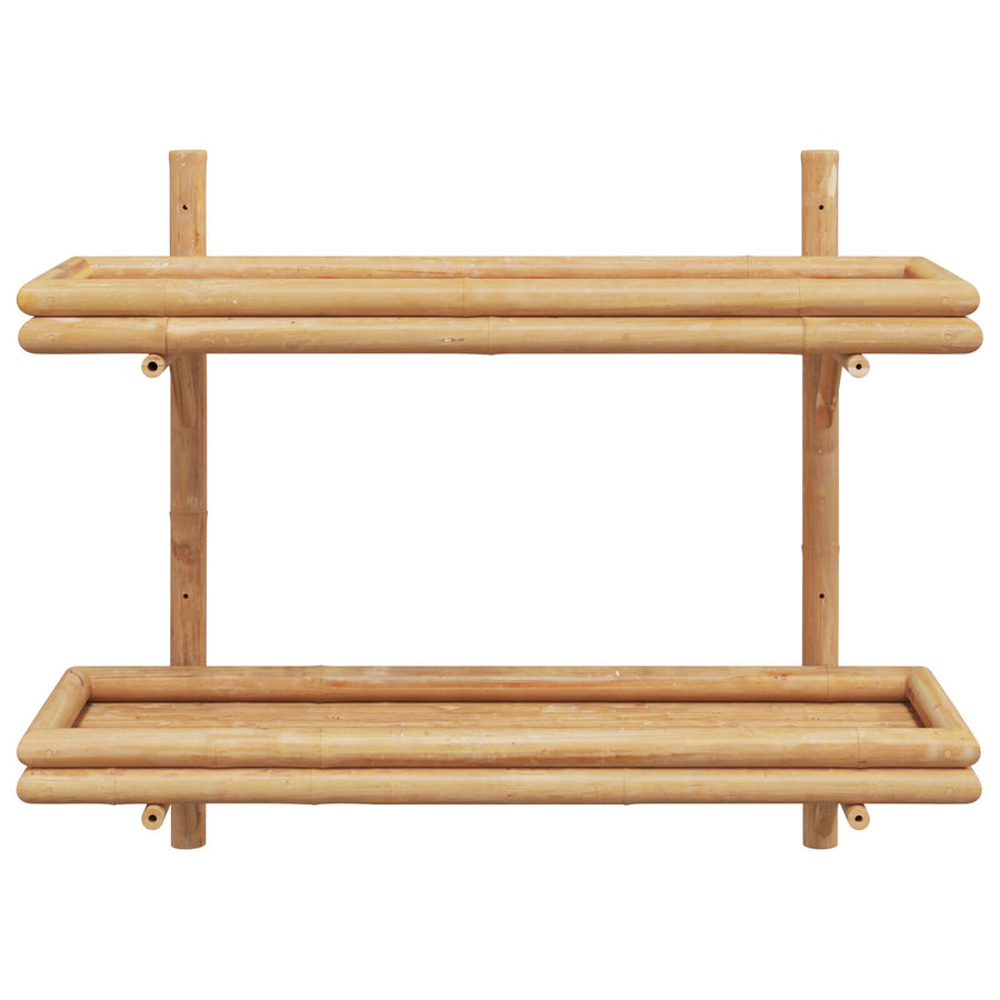 Wandplank 2-Tier 75X26X60 Cm Bamboe 75 cm