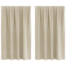 Verduisterende Gordijnen Met Topband 2 Stuks Velours Crème 140 x 140 cm met ingenaaid tape