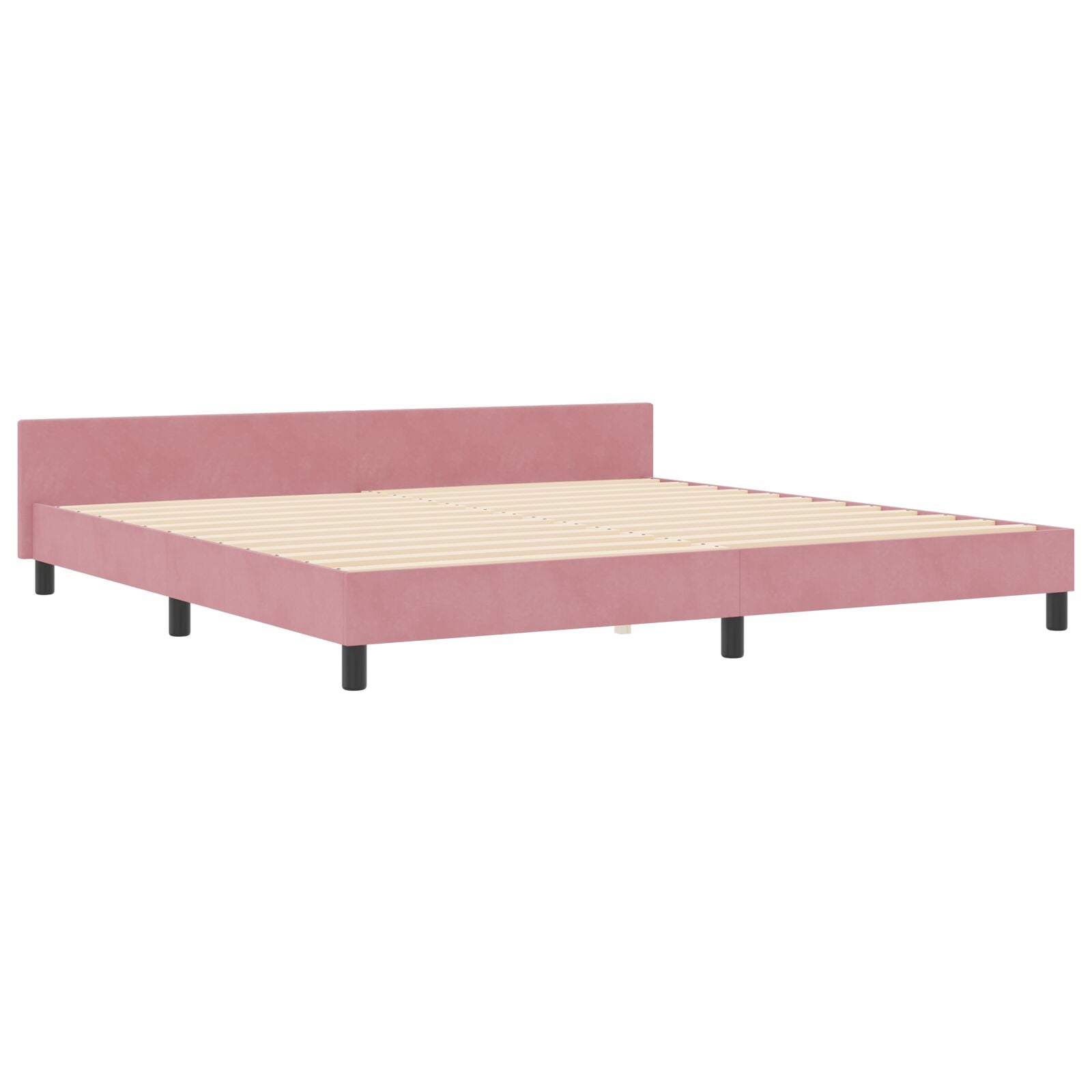 Bedframe Roze 200X200 Cm Fluweel Crème