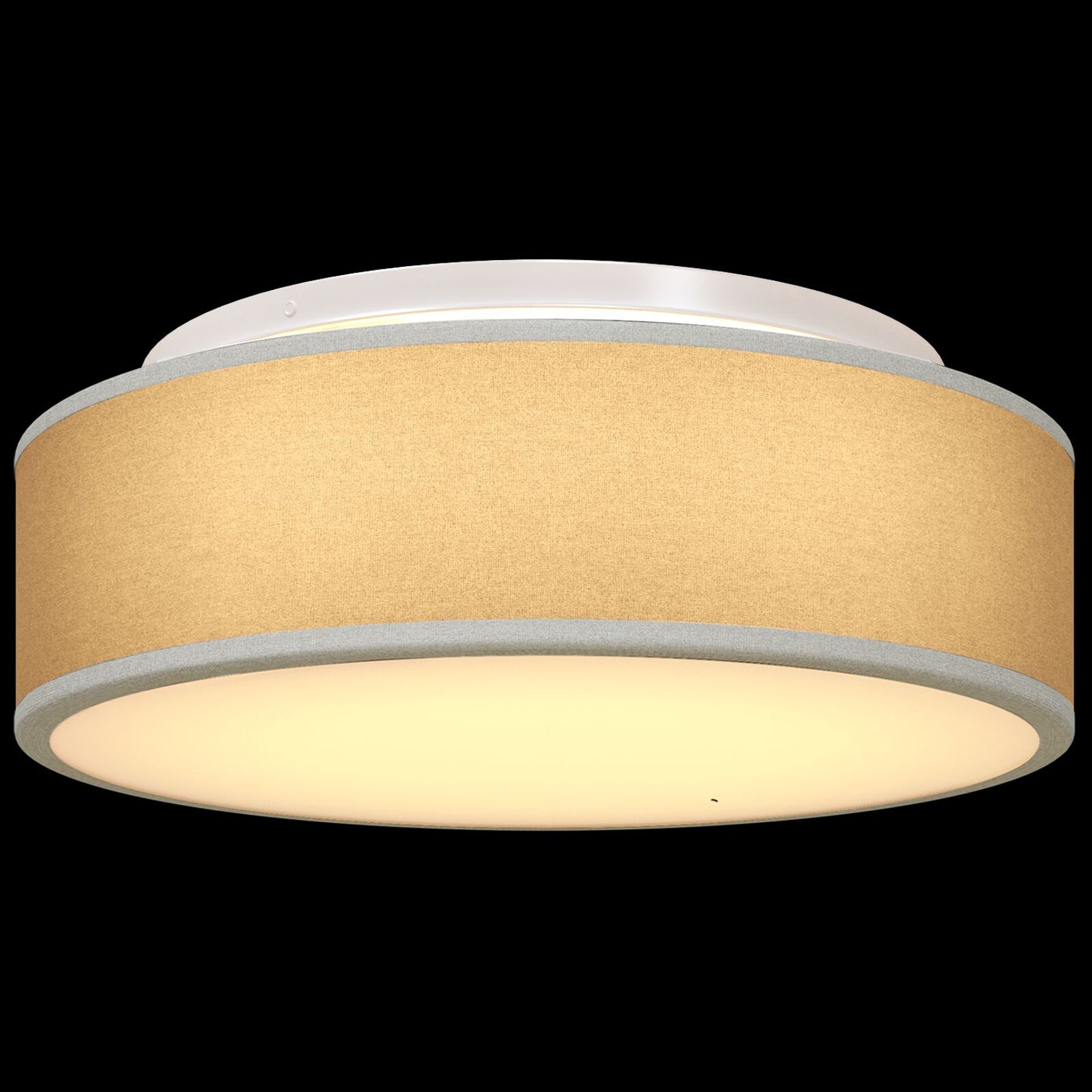 Inbouw Plafondlamp Ø 38 Cm Stof E27 Ø38 x 13,5 cm Grijs zonder sterrenlampenkap