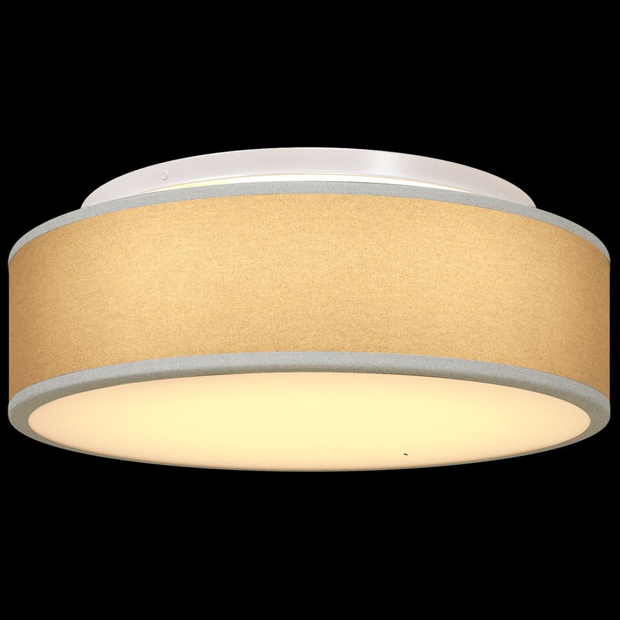 Inbouw Plafondlamp Ø 38 Cm Stof E27 Ø38 x 13,5 cm Grijs zonder sterrenlampenkap