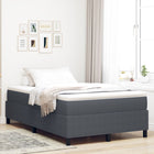 Boxspringbed 120x200 cm donkergrijs katoen