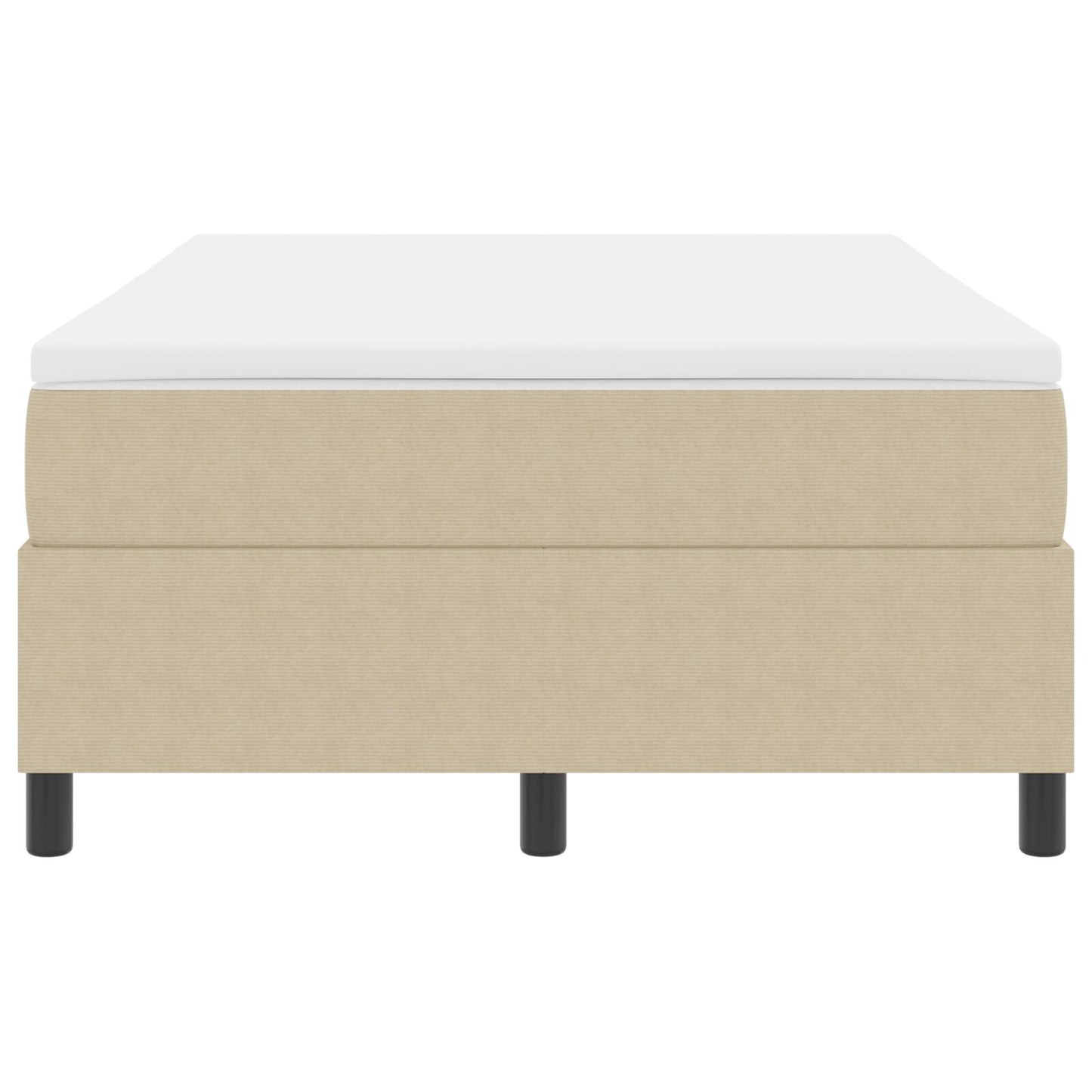 Boxspring Bed Met Matras Lichtgroen Grijs Klein Tweepersoons Corduroy Stof