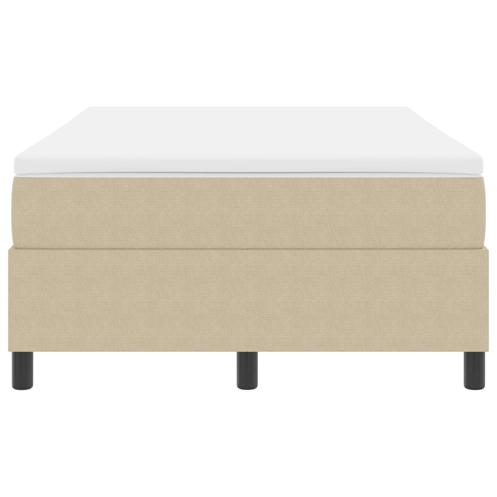 Boxspring Bed Met Matras Lichtgroen Grijs Klein Tweepersoons Corduroy Stof