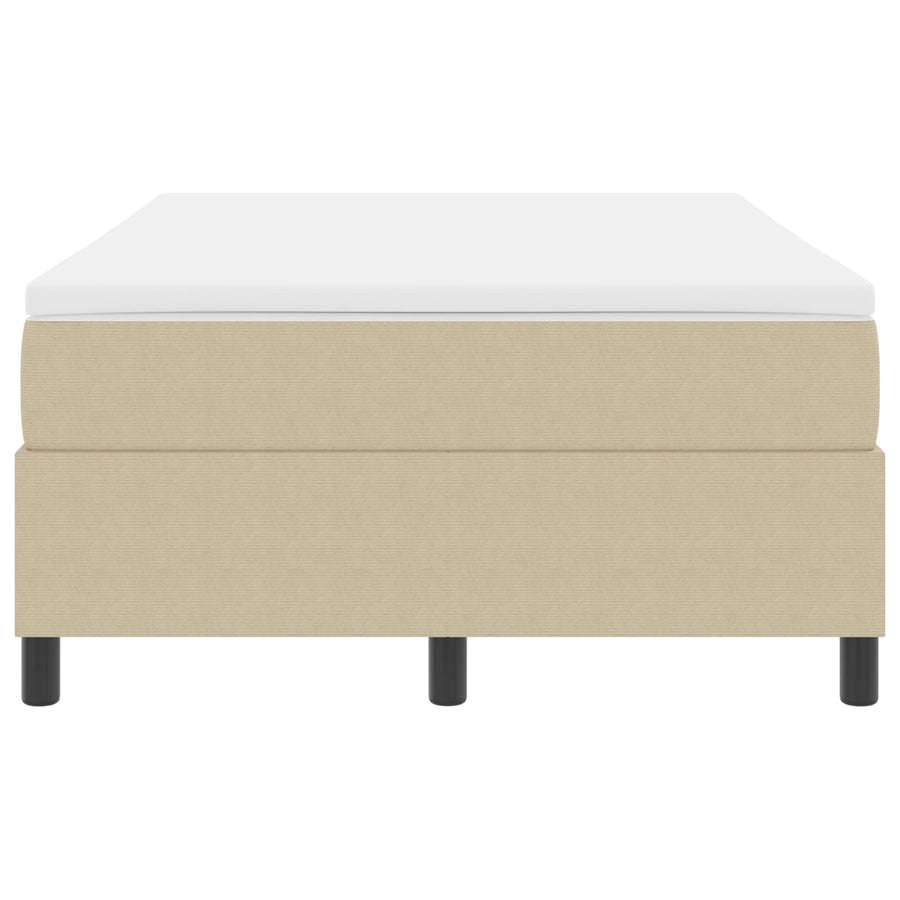 Boxspring Bed Met Matras Lichtgroen Grijs Klein Tweepersoons Corduroy Stof
