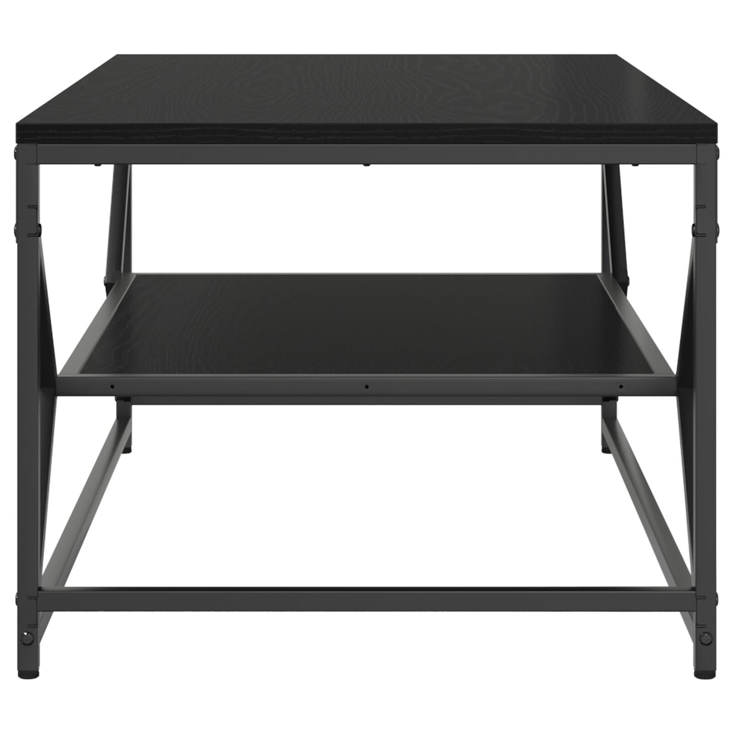 Salontafel Met Plank Geengineerd Hout Zwart eiken 90 x 50 x 40 cm