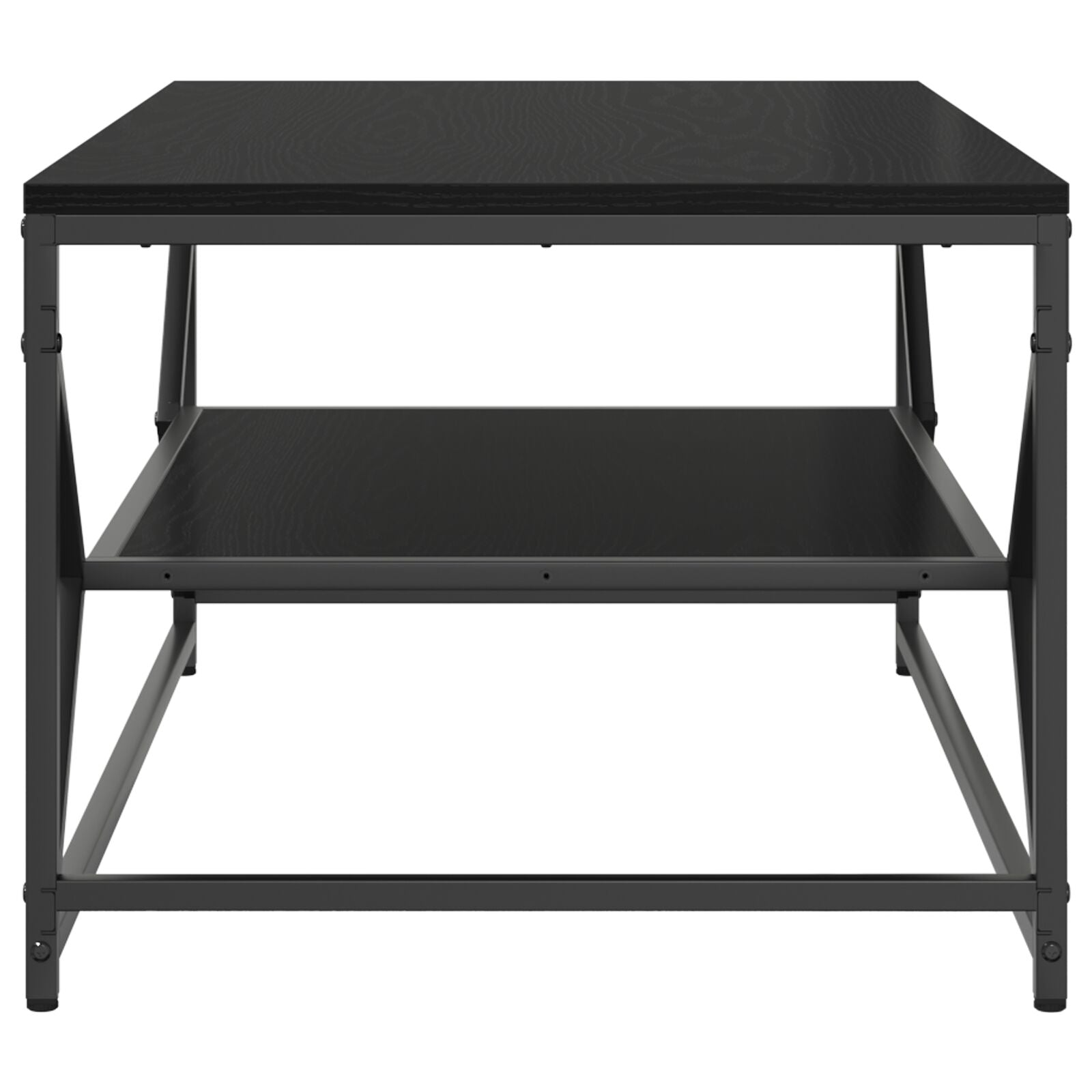Salontafel Met Plank Geengineerd Hout Zwart eiken 90 x 50 x 40 cm