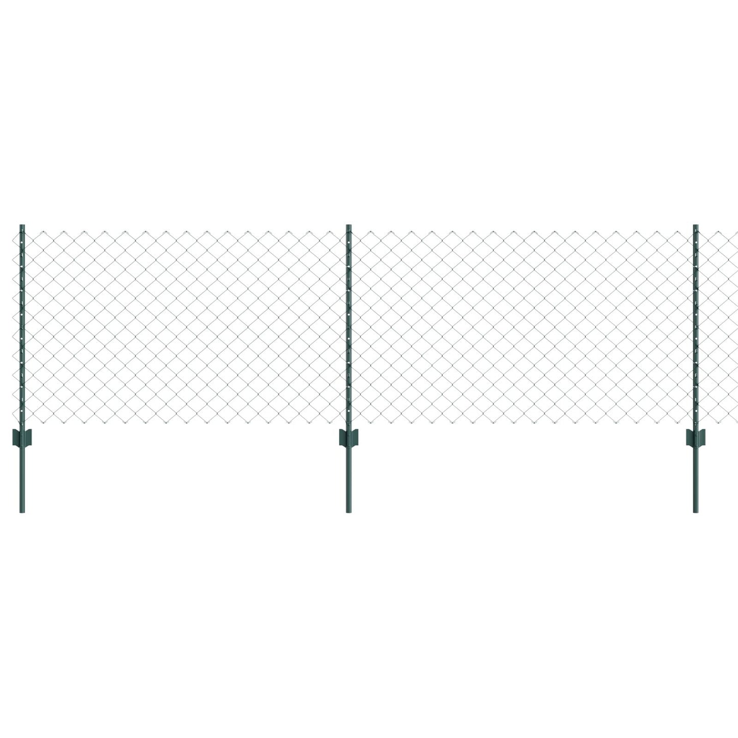 Hek Van Kettinglink Met 10 U-Posts Groen 0.8X10 M Staal