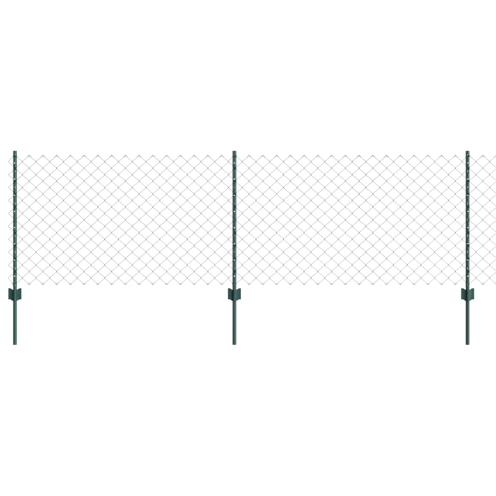 Hek Van Kettinglink Met 10 U-Posts Groen 0.8X10 M Staal