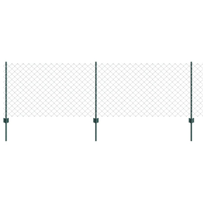 Hek Van Kettinglink Met 10 U-Posts Groen 0.8X10 M Staal