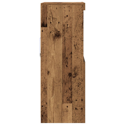 Dressoir Met Led-Verlichting Oud Hout 60X37X100 Cm Oude hout