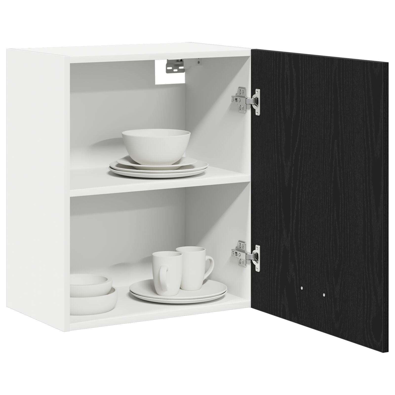 Hangkasten - 2 Stuks - Zwart Eiken, 100X31X60 Cm - Gemaakt Van Bewerkt Hout