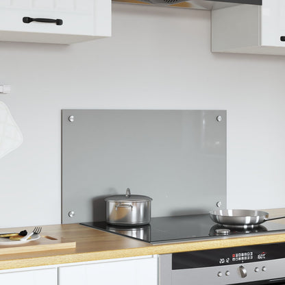 Keuken Achterwand 70X40X0,6 Cm Gehard Glas Lichtgrijs 70 x 40 cm