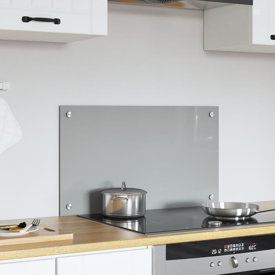 Keuken Achterwand 70X40X0,6 Cm Gehard Glas Lichtgrijs 70 x 40 cm