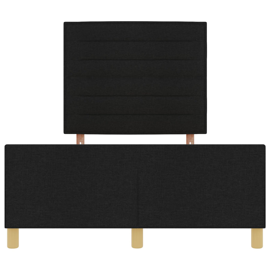 Zwarte Stoffen Bedbodem 140X200 Cm Crème