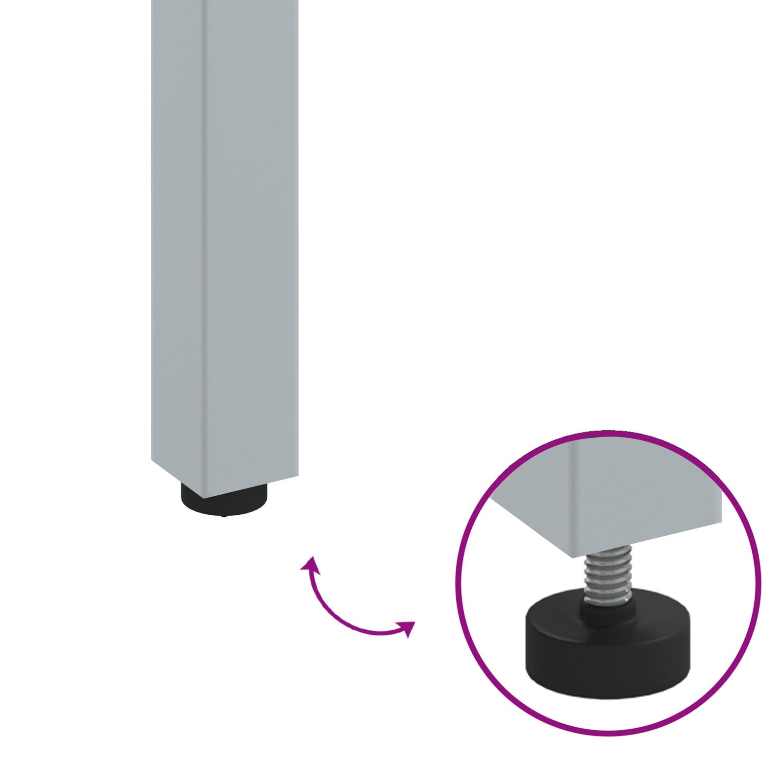 Tuin Tafel Van Massief Acaciahout En Metaal 90 x 90 x 75 cm Natuurlijk en grijs