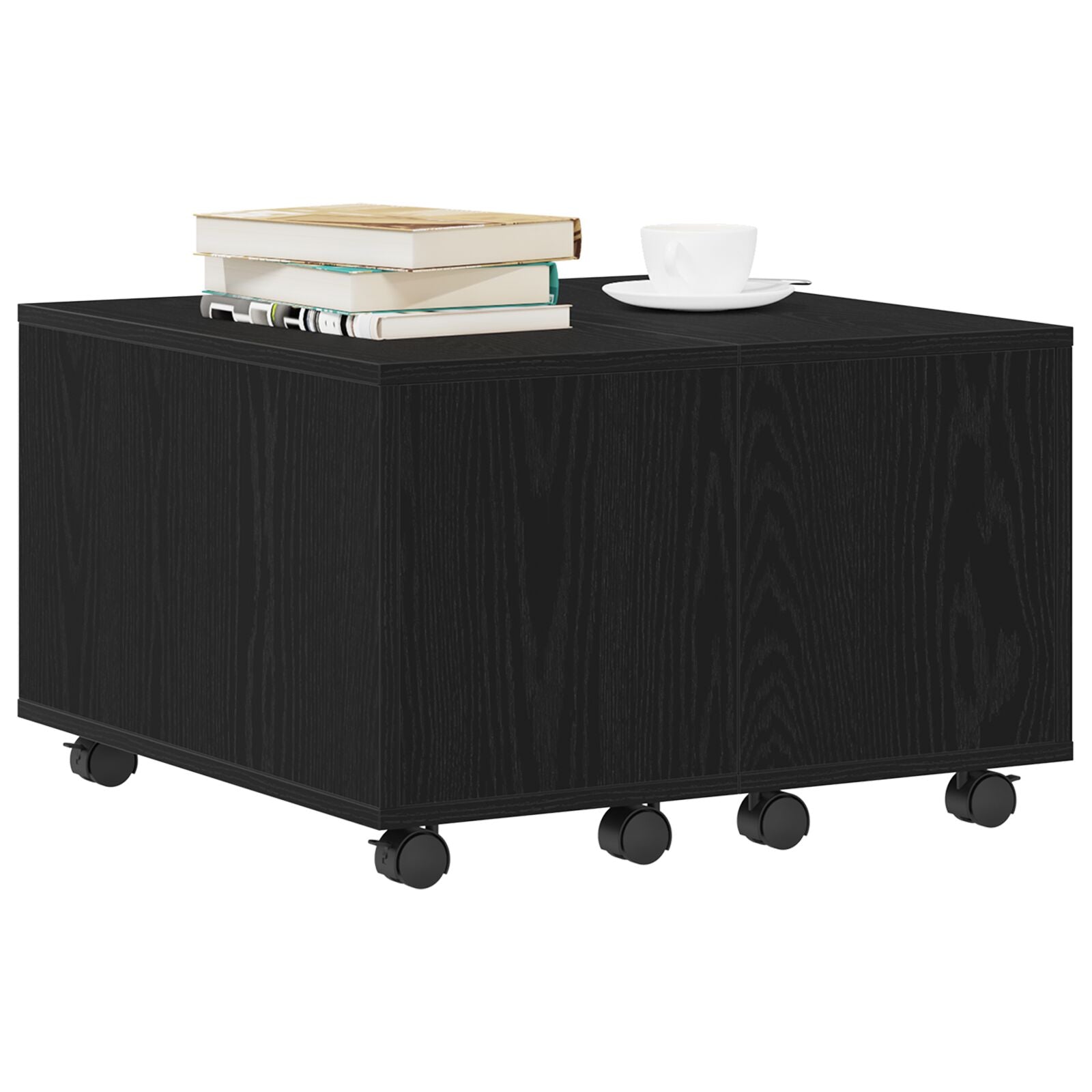 Salontafel Zwarte Eik 60X60X38 Cm Geengineerd Hout