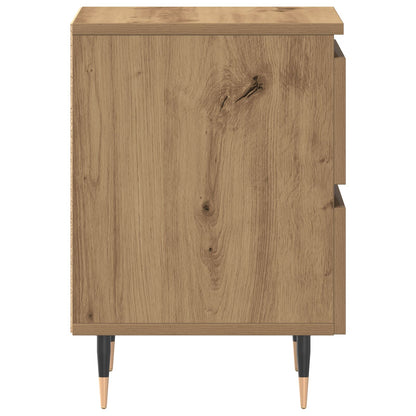 Nachtkastjes 2 Stuks Artisan Eiken 40X35X50 Cm Bewerkt Hout