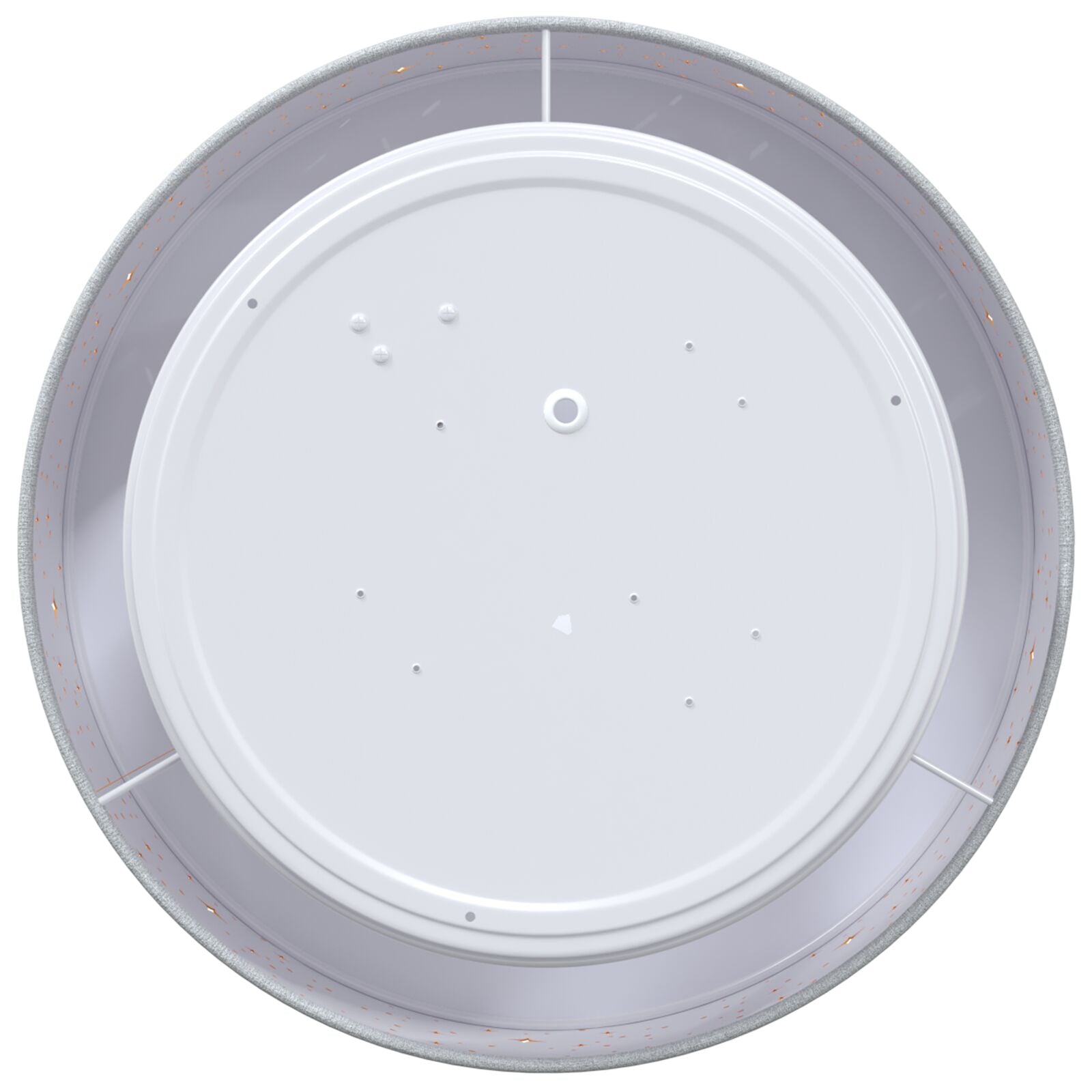 Plafondlampen Ø 30 Cm Kunststof E27 Ø30 x 13,5 cm Grijs met sterrenlampenkap