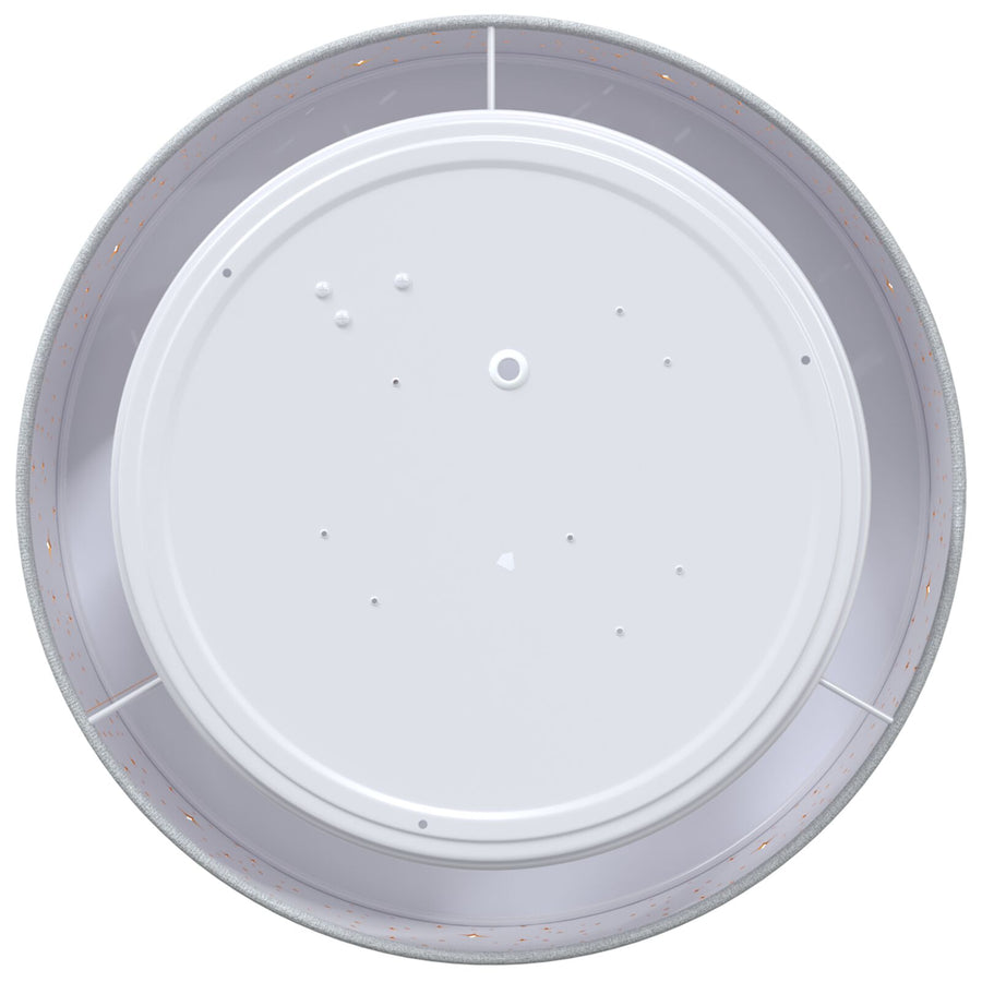 Plafondlampen Ø 30 Cm Kunststof E27 Ø30 x 13,5 cm Grijs met sterrenlampenkap
