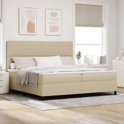 Boxspringbed Met Matras Lichtgroen Grijs 200X200 Cm Corduroy Stof