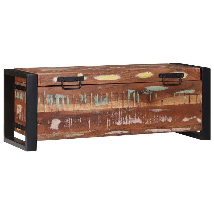 Opbergkisten 80X30X30Cm En Metaal 80 x 30 x 30 cm Massief gerecycled hout