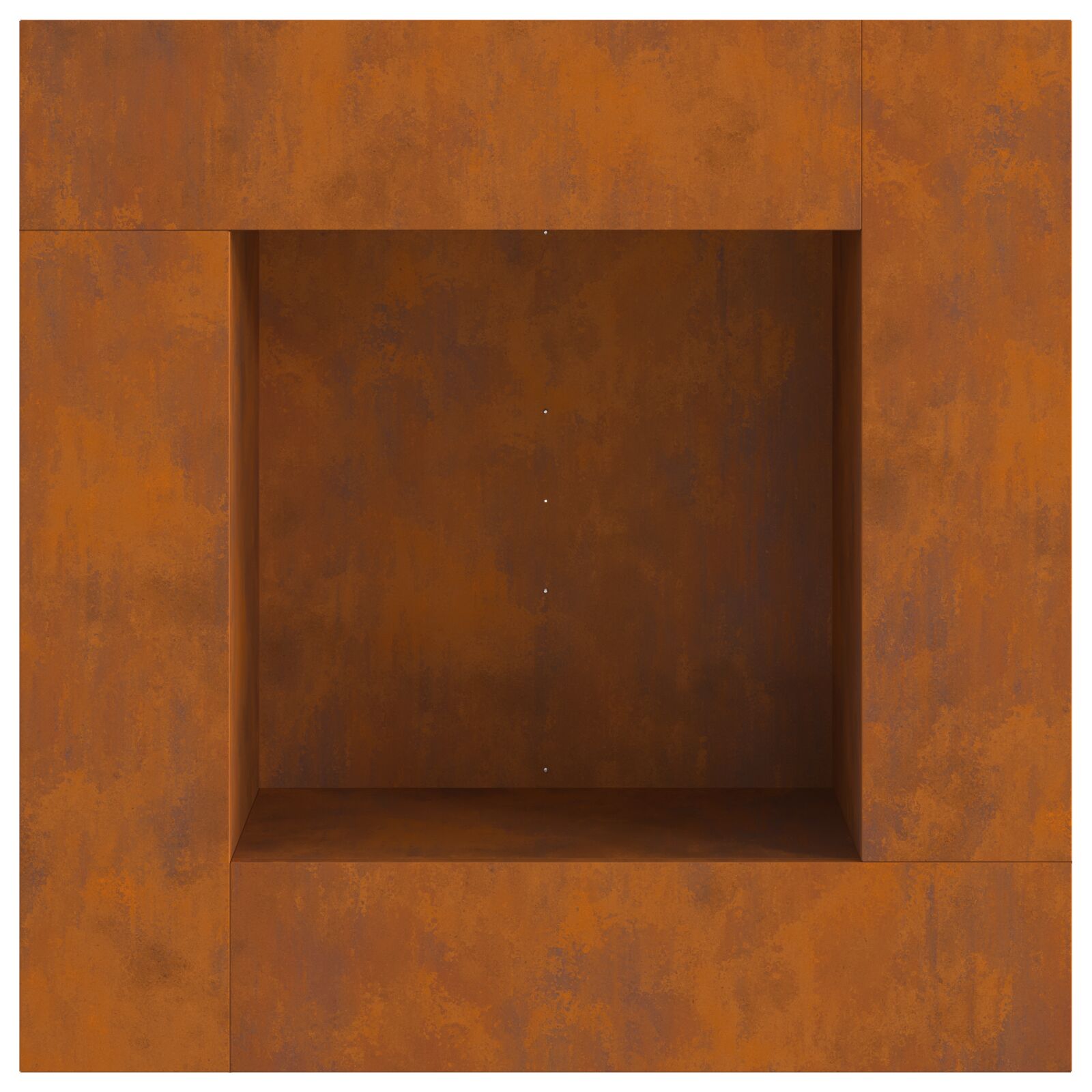 Vuurkorf Vierkant Weervast Staal 80 x 80 x 40 cm Roestbestendig staal/Bruin