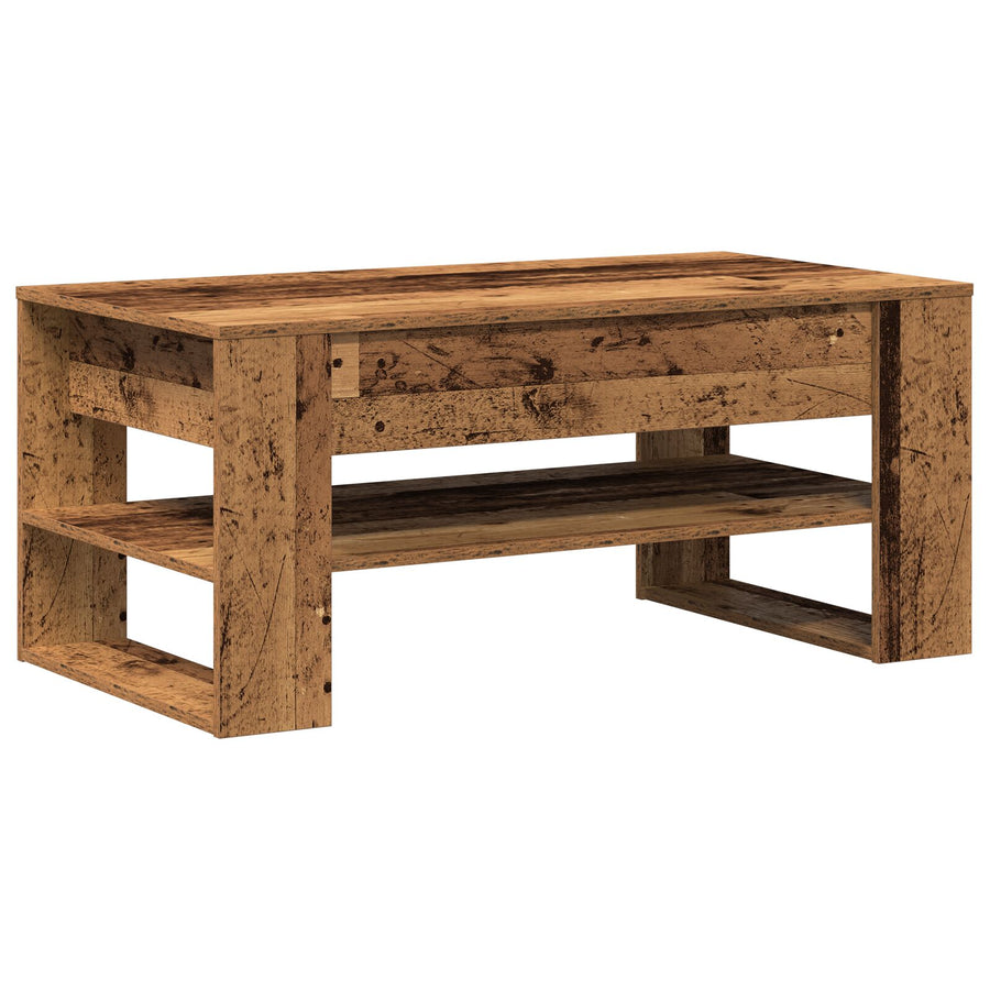 Salontafel Oude Hout 102X55X45 Cm Gelaagd Hout