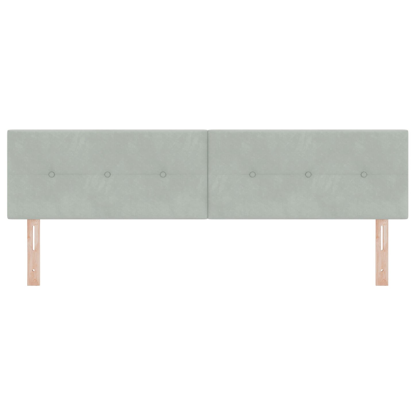 Hoofdbord Met Knopen Velvet Lichtgrijs 180 cm Laag hoofdbord