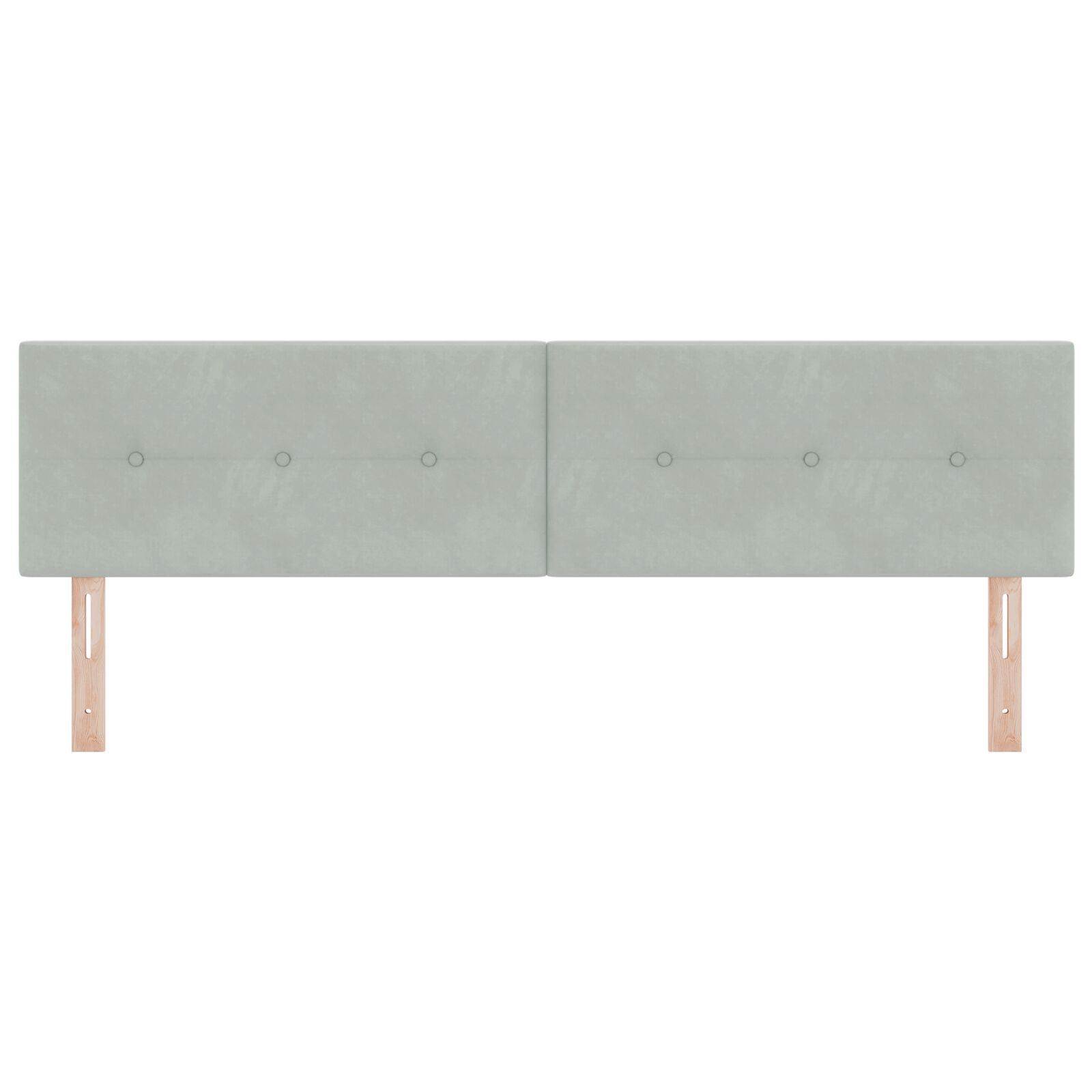 Hoofdbord Met Knopen Velvet Lichtgrijs 180 cm Laag hoofdbord