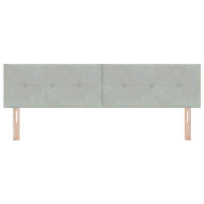 Hoofdbord Met Knopen Velvet Lichtgrijs 180 cm Laag hoofdbord