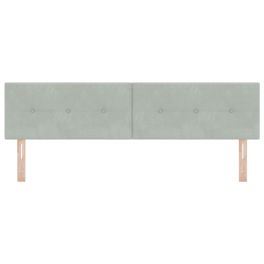 Hoofdbord Met Knopen Velvet Lichtgrijs 180 cm Laag hoofdbord