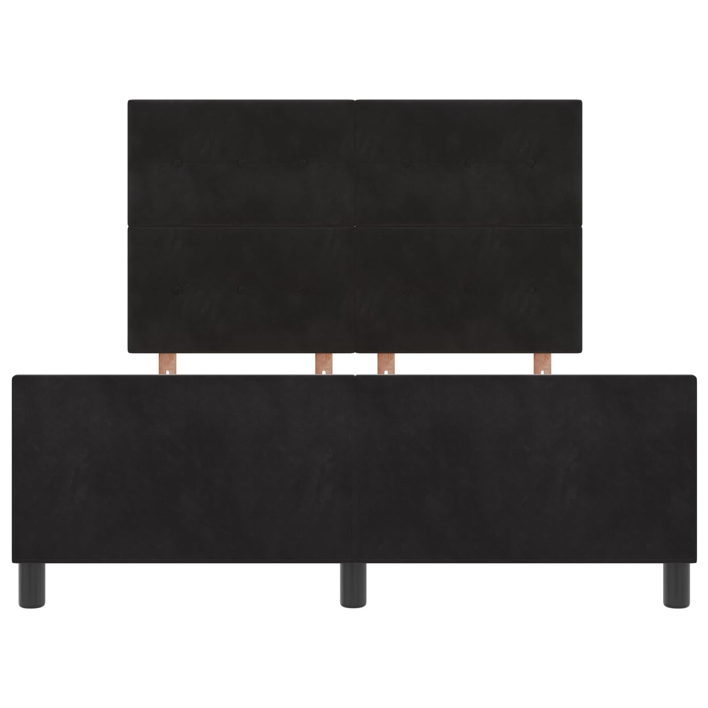 Zwarte Velours Bedombouw 160X200 Cm Crème