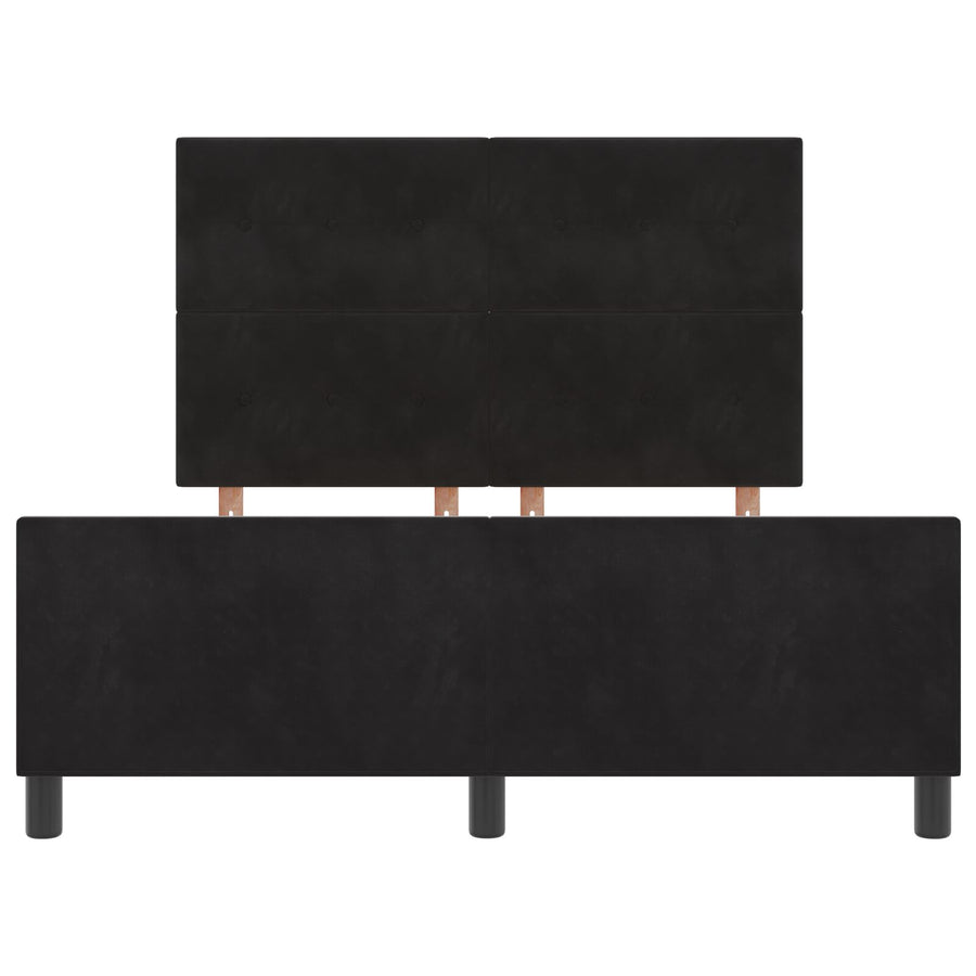 Zwarte Velours Bedombouw 160X200 Cm Crème
