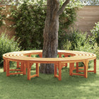 Tree bench 2 pcs Natural 160 x 80 x 45cm Solid Eucalyptus Wood