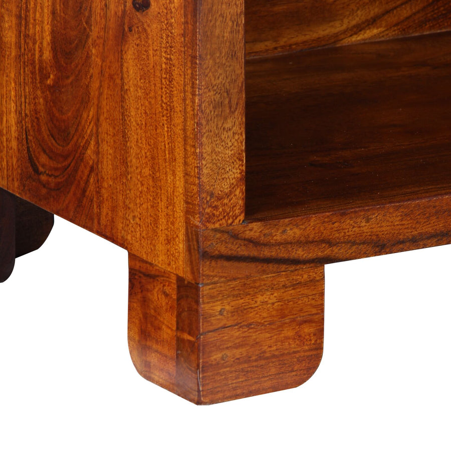 Schoenrekken En Organizers Bruin Met Kleurvolle Patronen Massief Hout