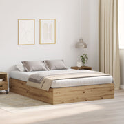 Storage Bed Frame Artisan Oak 150 x 200 cm Engineered Wood