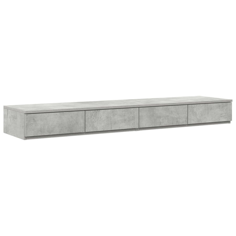 Bedlades In - Gemaakt Van Engineered Wood Beton grijs 135 x 36.5 x 16.5 cm