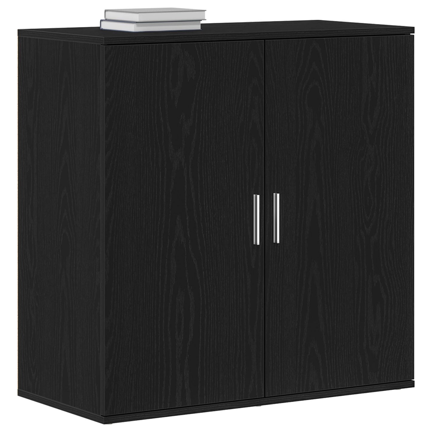Sideboard Zwart Eiken 79X38X80 Cm Engineered Wood