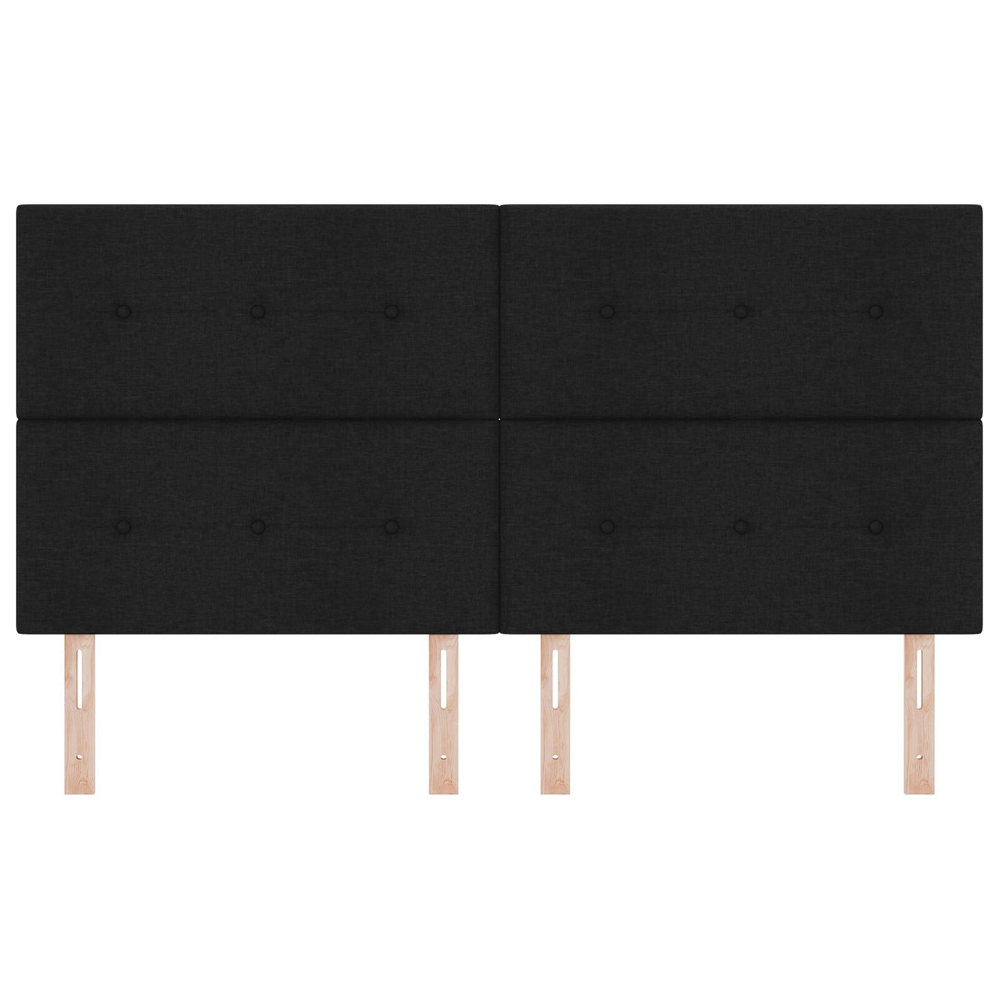 Hoofdbord Knopen Tufted Stof Zwart 180 cm Hoog hoofdbord