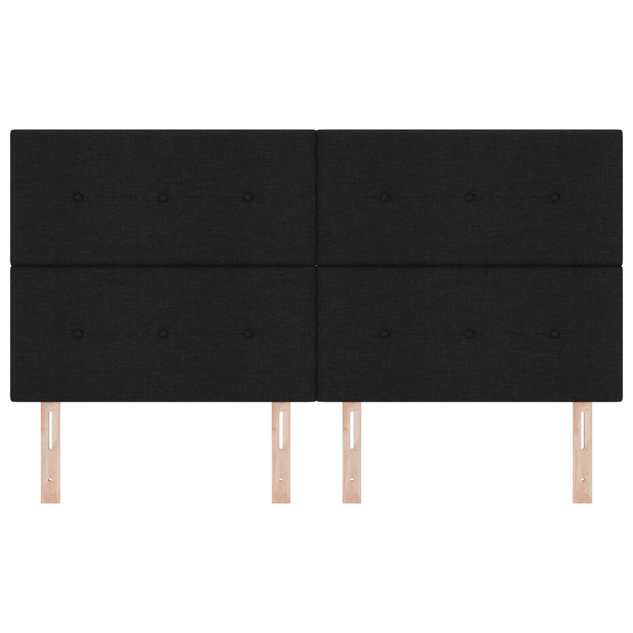 Hoofdbord Knopen Tufted Stof Zwart 180 cm Hoog hoofdbord