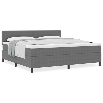 Boxspringbed Met Matras Lichtgrijs 200X200 Cm Corduroy Stof